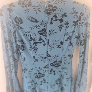 Blue floral mini dress